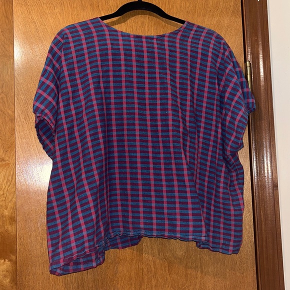 Pamut Apparel | Rome Top in Madras Cotton Khadi - Picture 3 of 6